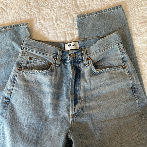 Agolde Riley High Rise Straight Crop Jeans - Picture 4 of 7